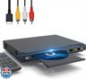 HDMI DVD Players for TV, All Region Free DVD Player with HDMIandRCA Cable, Remote Control, Dual Microphone Ports, USB Input, Support NTSC/PAL System