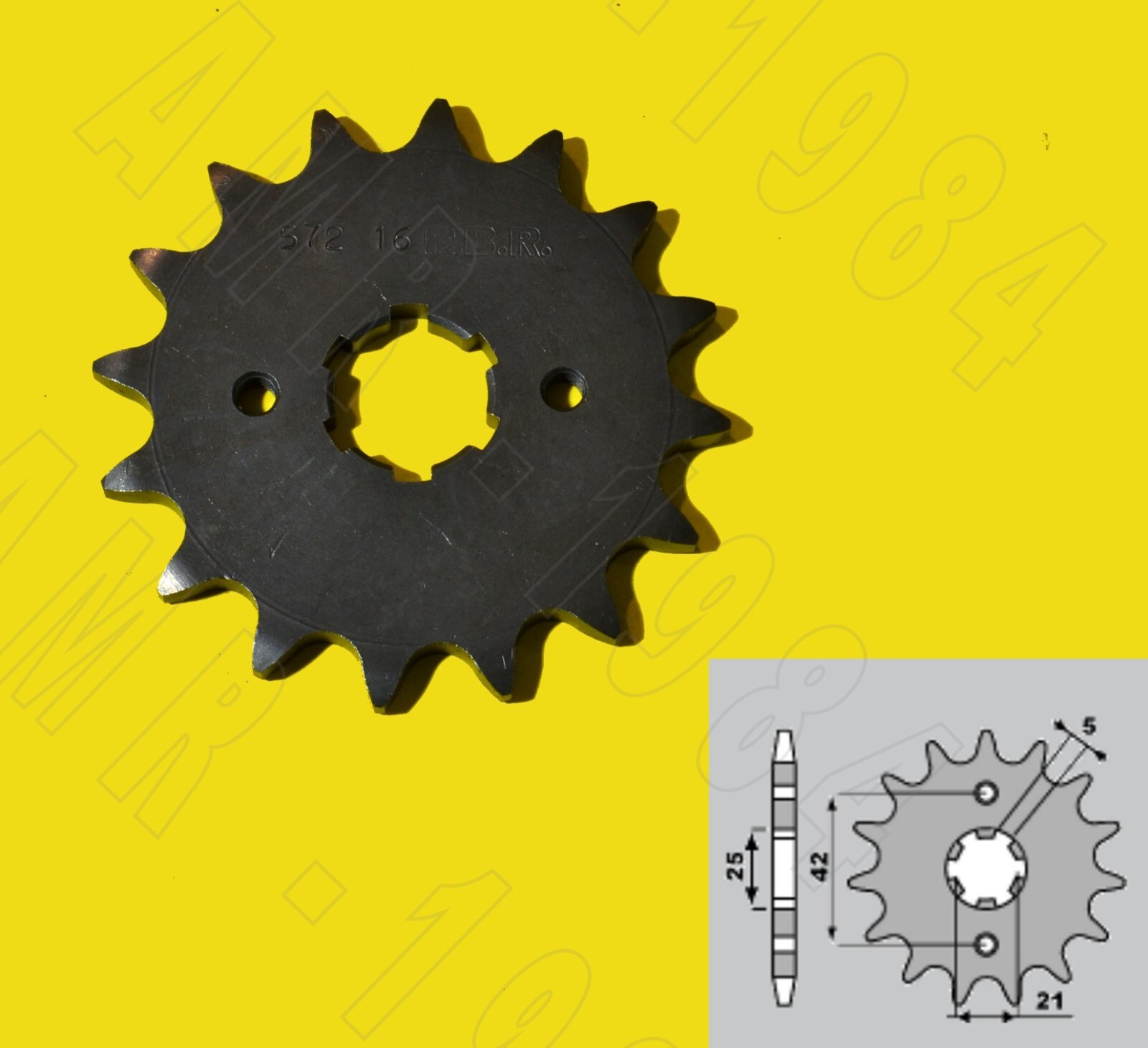 PIGNONE PBR ACCIAIO DENTI 16  YAMAHA XVS VIRAGO 250  P.520  572