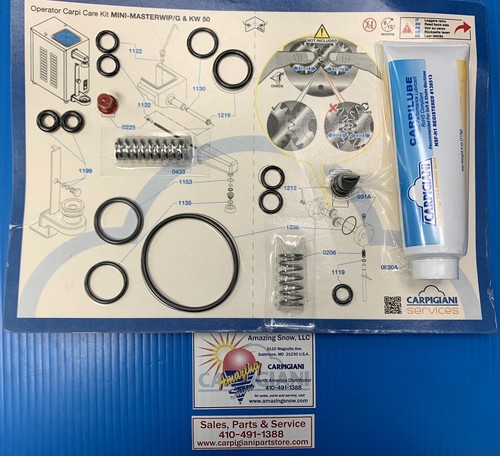 Carpigiani Parts Coldelite  Whipped Cream Machine Tune UP Kit Model KW 50