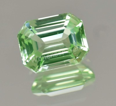 8.55 Ct Natural Green Peridot Emerald Shape VVS Pak Gemstone AGL Certified