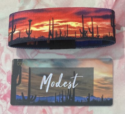 Zox Modest Wrist Band Strap And Card. Gold Stitched