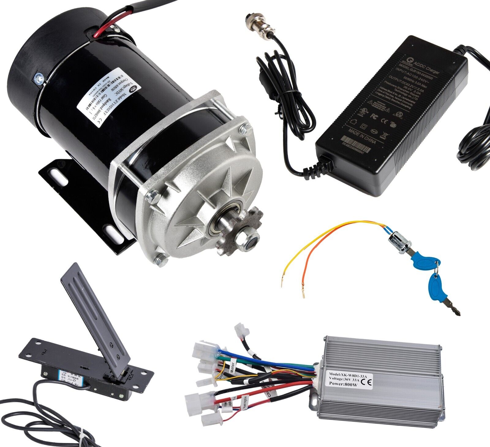 Motor+controller+keylock+charger+foot Throttle