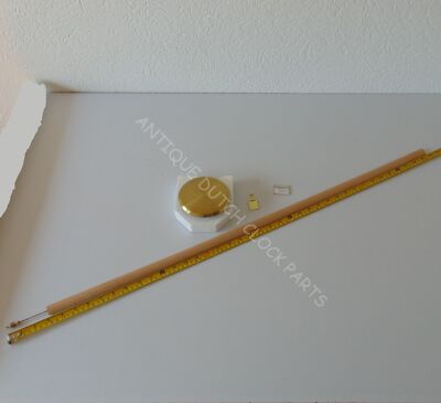 GRANDFATHER CLOCK PENDULUM ROD, BOB AND HOOK UP FOR KIENINGER, URGOS JAUCH OR...