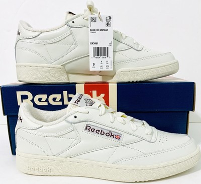 Reebok Men s Club C 85 Vintage Shoes Size (9) Chalk/Maroon 100007795 NIB
