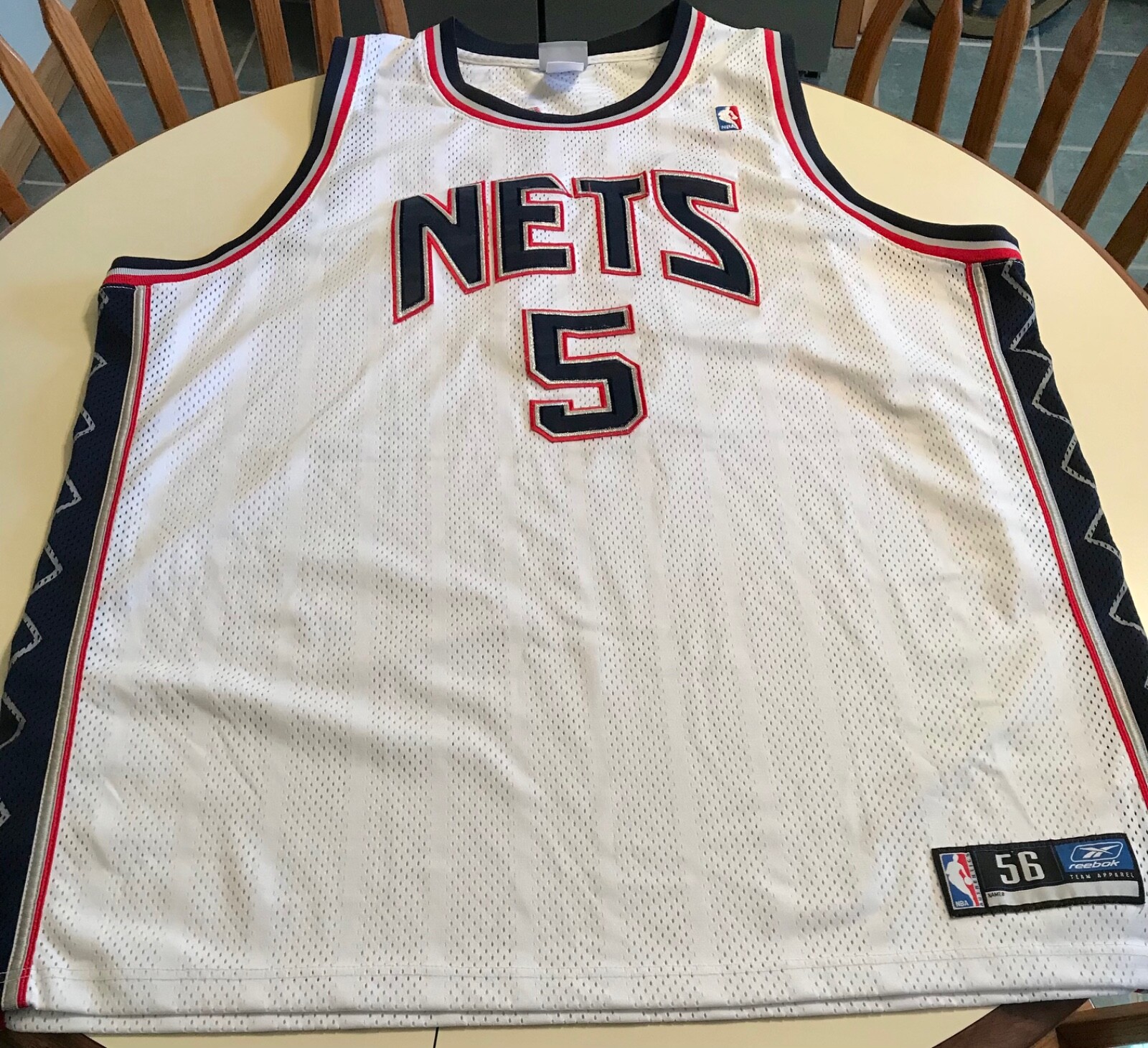 希少品 Reebok NBA NETS 5 KIDD Jersey Kids L Jason Kidd #5 NBA New Jersey Nets Reebok Basketball Size