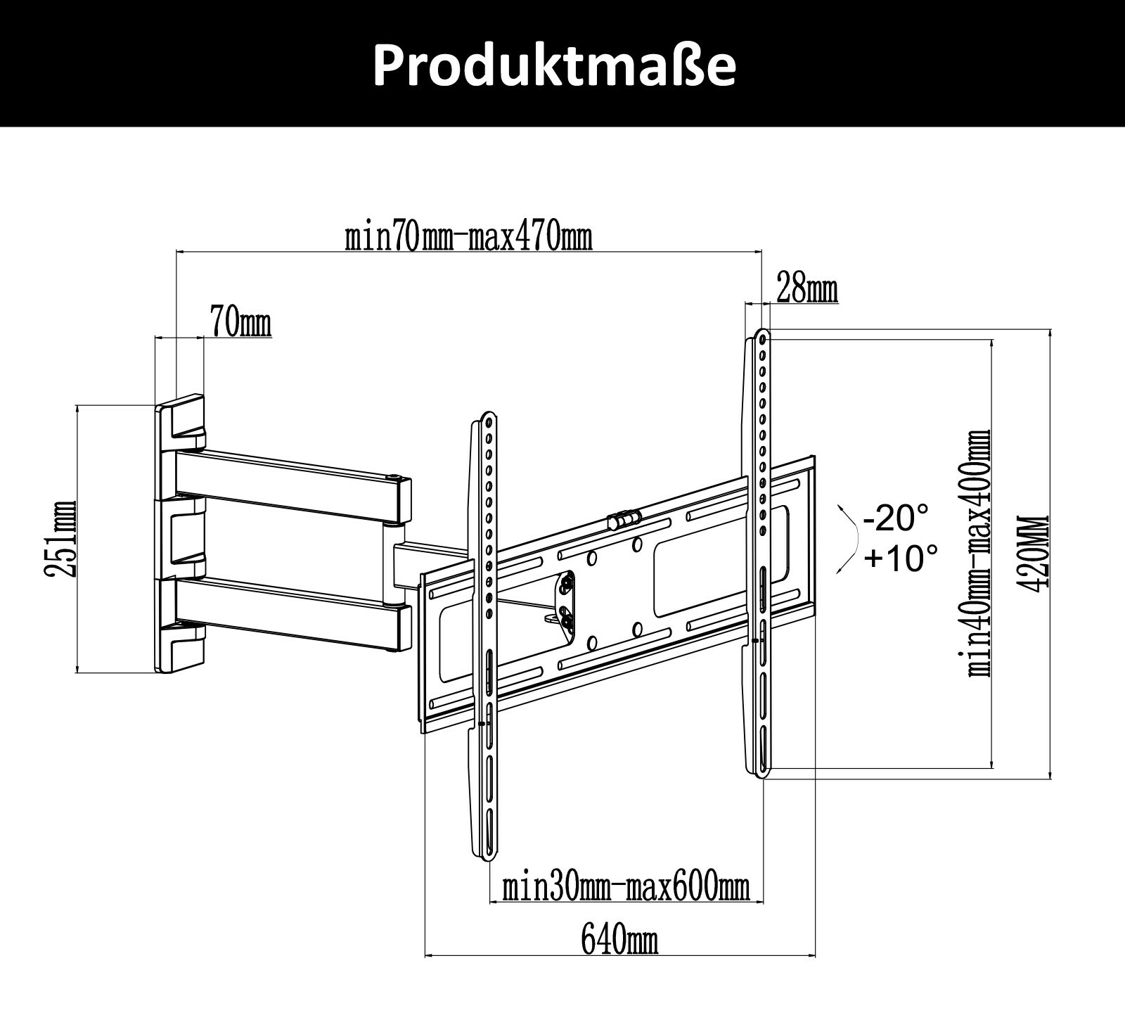 TV Fernseher Wandhalterung A157 für SAMSUNG 50 Zoll UE50RU7099 UE50RU7179UXZG