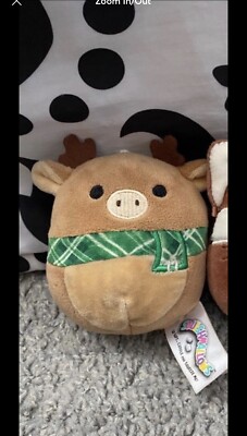 Squishmallows Ruby the Reindeer 3.5'' Stuffed Plush Kellytoy NWOT