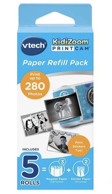 VTech KidiZoom Printcam Paper Refill Pack 280 Photos 3 Regular Rolls Print Cam