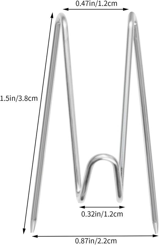 50pcs Fabric Panel Wall Wire Hooks,  Stainless Steel Cubicle Hooks Wall Clips Pi