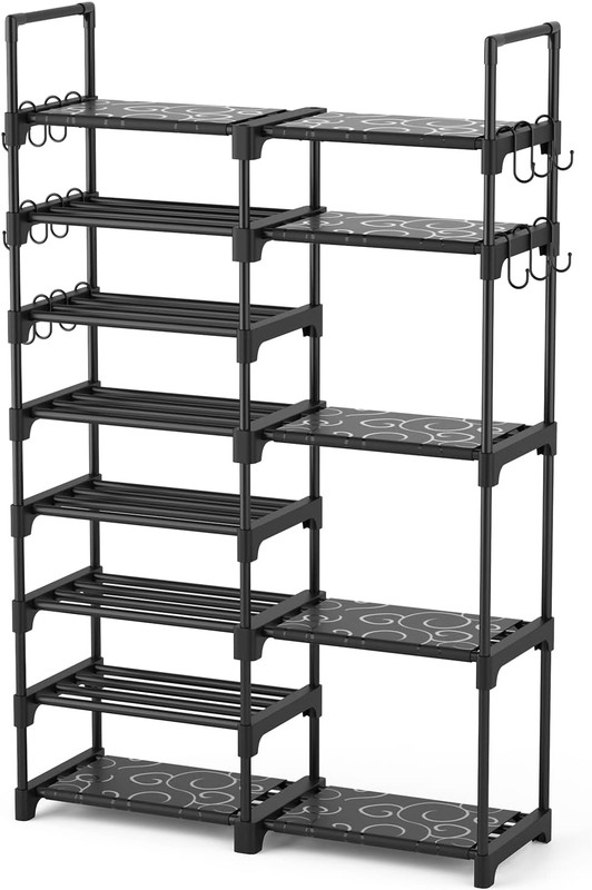 Shoe Rack Organizer, 8-Tier Metal Shoe Rack for Closet Entryway