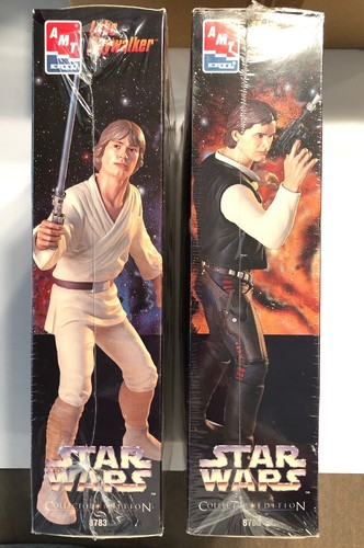 STAR WARS LUKE SKYWALKER, HAN SOLO MODEL KITS AMT ERTL, 1995 New Sealed
