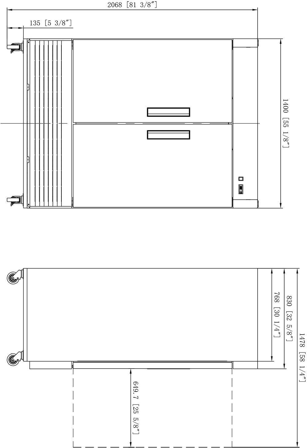 D55F 40.7 cu. ft. 2-Door Commercial Freezer in Stainless Steel