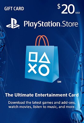 $20 US PlayStation Network Store PSN Gift Card