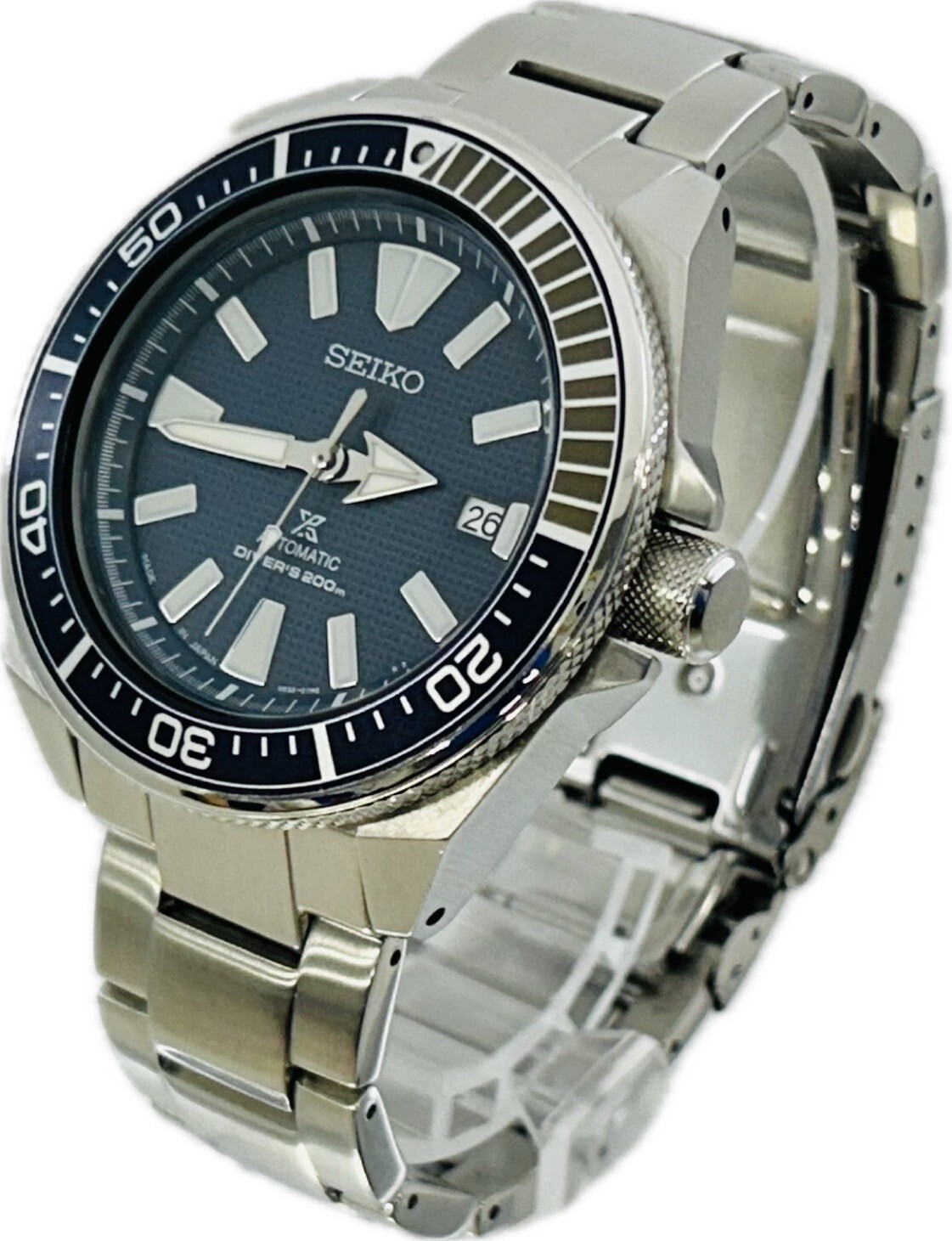 時計 SEIKO PROSPEX SAMURAI 4R35-01VO SBDY007 Seiko Prospex Diver Samurai Blue 4R35-01V0 SBDY007 Mens