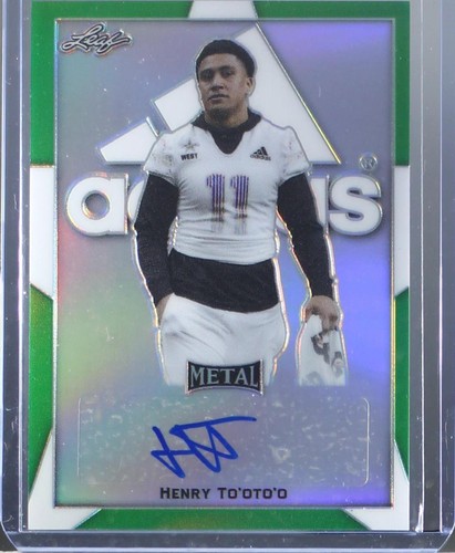 2019 Leaf Metal U.S. Army All-American Bowl Henry To'oto'o #BA-HT1