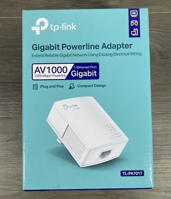 TP-Link AV1000 Gigabit Powerline Adapter TL-PA7017 New In Box