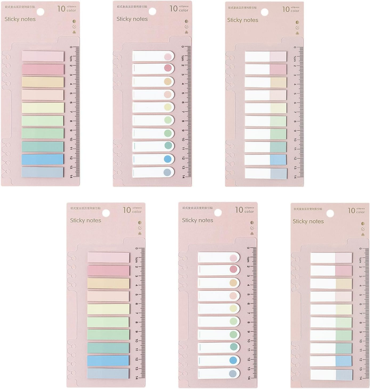 1200 Pcs Waterproof Colored Book Mark Sticky Tabs, Book Tabs Annotation Tabs Pag