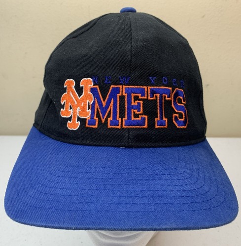 帽子 NEW YORK METS 90's CAP VTG 90s New York Mets Baseball Hat Cap Hook & Loop Cloth MLB