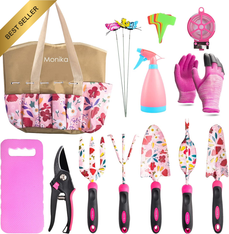 Gardening Kit 20 Piece Set Transplanter Fork Cultivator Trowel Pruner Weeding Fo