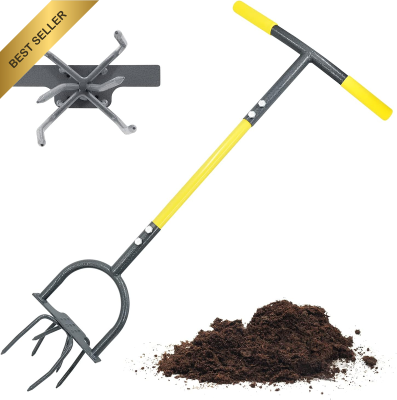 Hand Tiller Garden Claw Manual Twist Tiller Heavy Duty Soil Cultivator for Raise