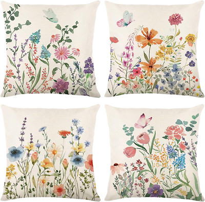 Spring Decorations for Home - Spring Pillow Covers 18X18, Outdoor Pillow Covers