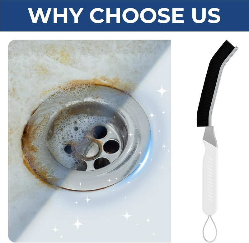 Crevice Cleaning Brushes, Scrub Brush Tool for Hard to Reach Tight Spaces, Home