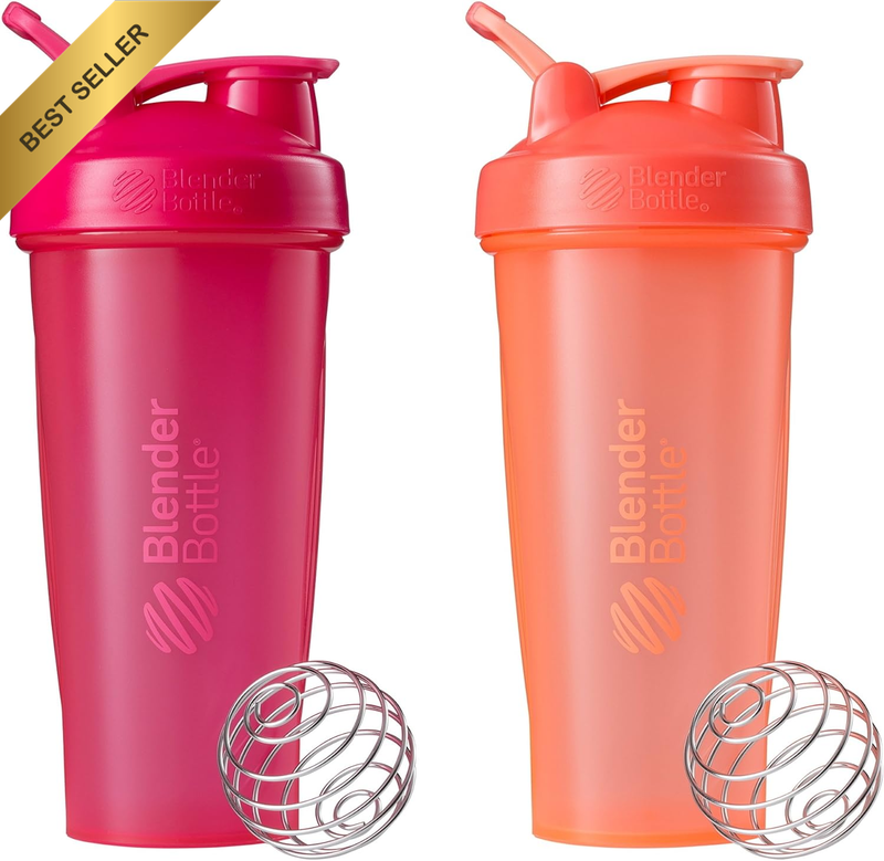 Classic Loop Top Shaker Bottle, Colors May Vary, 28-Ounce 2-Pack 28-Ounce 2-Pack