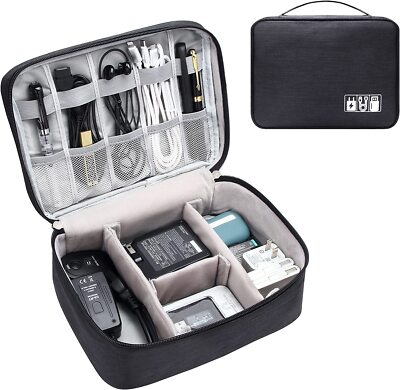 Portable Electronic Organizer Travel Cable Storage Bag Cord Case Accessories US