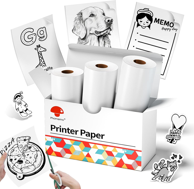 M02/M02Pro White Self-Adhesive Sticker Thermal Paper