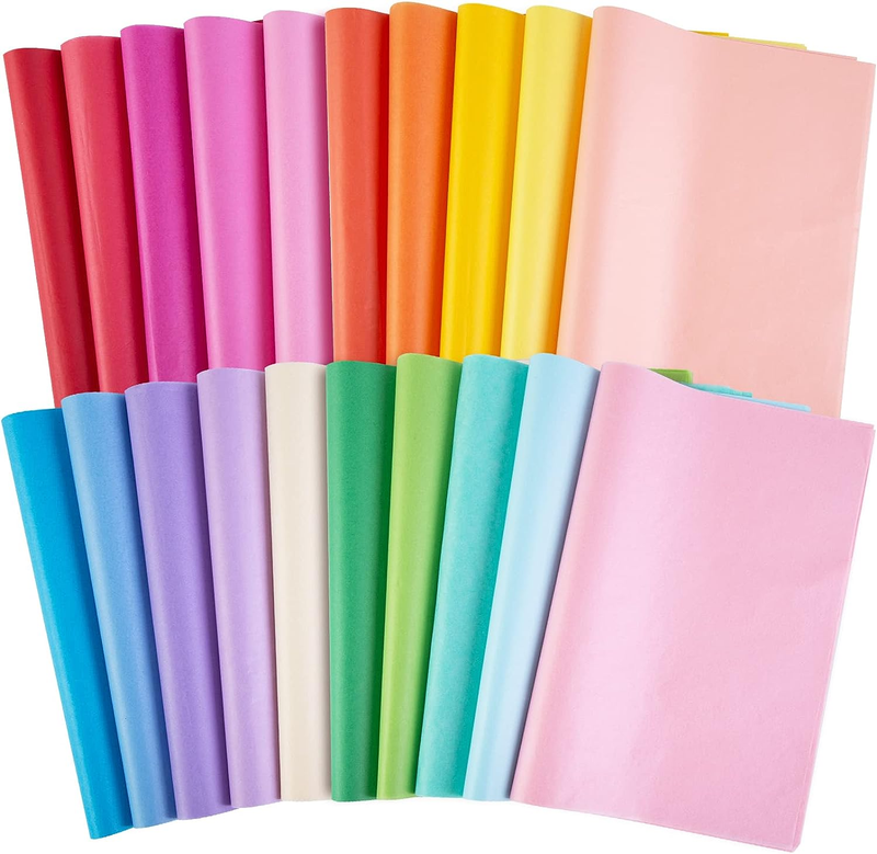 Bulk, 330 Sheets Gift Wrapping Paper Craft Tissue Paper 20 Colors