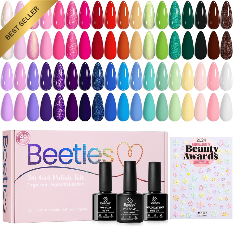 Set 36 Colors Verse of Flower Collection All Season Nail Polish Pink Green Red B