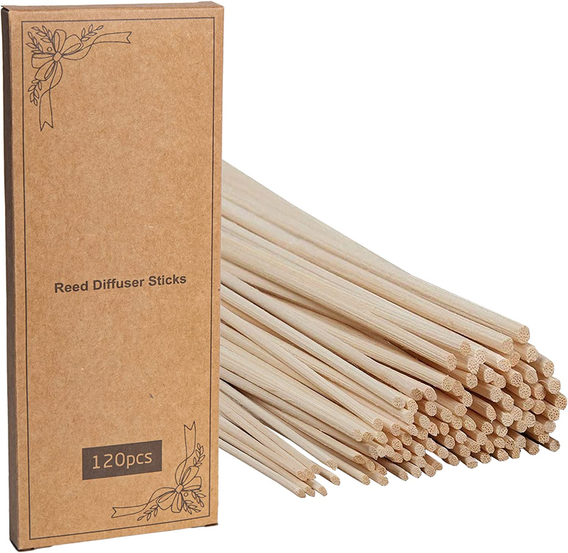 120 PCS Reed Diffuser Sticks,10 Inch Natural Rattan Wood Sticks,Essential Oil Ar
