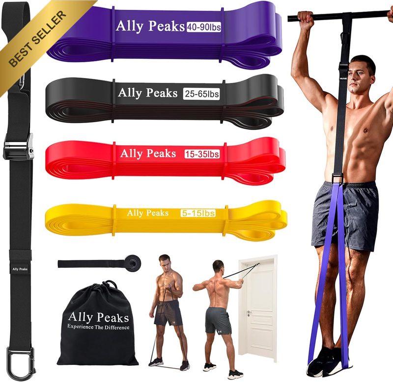 Pull-Up Assistance Bands System Adjustable Up to 410lbs Heavy-Duty Replaceable R