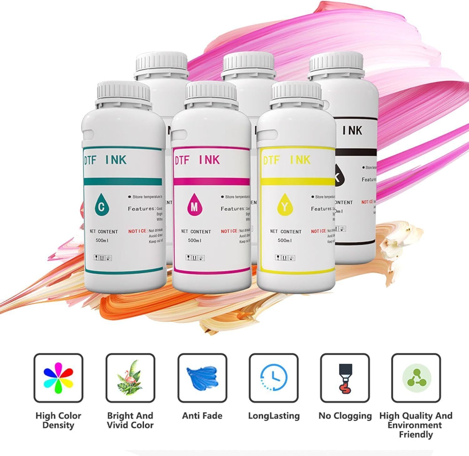 Procolored DTF Ink Direct to Transfer Film Ink 250ml/500ml for Epson L1800 DTF