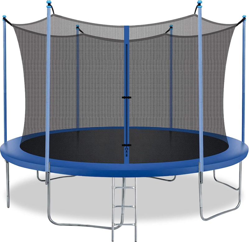 12FT Trampoline with Enclosure Rectangle Trampoline, ASTM Ap
