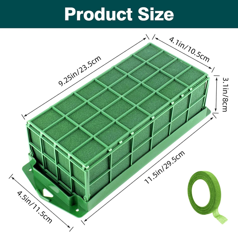 3 Pcs Floral Foam Cage, Rectangle Floral Foam Blocks for Fresh Flower, Floral Ar