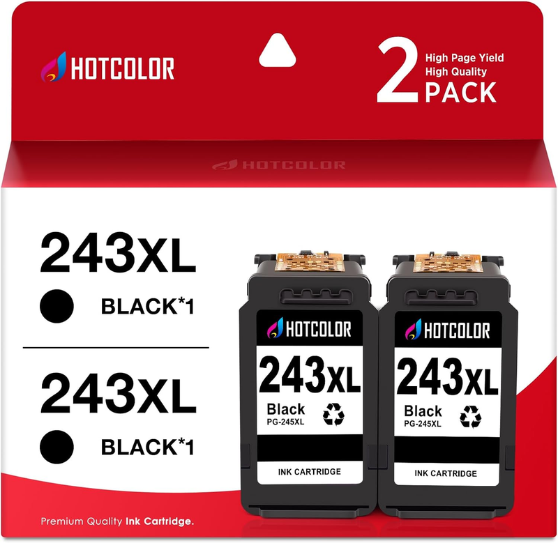 PG-243XL(245XL) ts3420 Ink cartridges PG243 Replacement for Canon 243 Black Ink