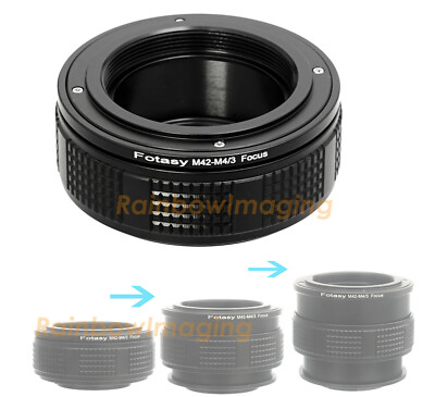 M42 Lens to M43 Adapter/ Macro Focusing Helicoid Olympus E-M1 E-M5 E-M10 II III
