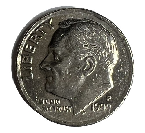 洋楽 Dime P 1999 P DIME STRUCK THROUGH ERRORS SUPER COLLECTABLE MISSING