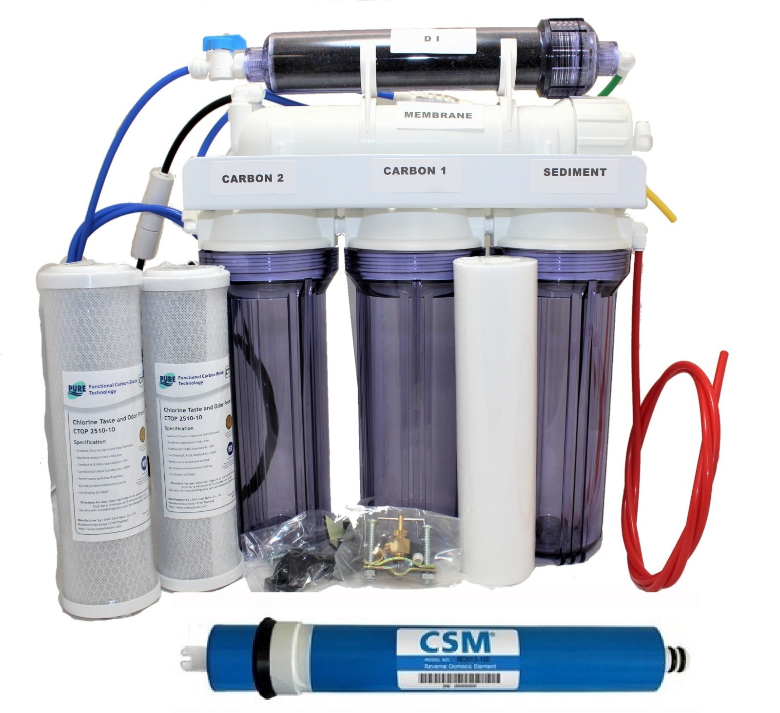 DI Reverse Osmosis Deionization System 5 Stage RO 100 GPD Aquarium