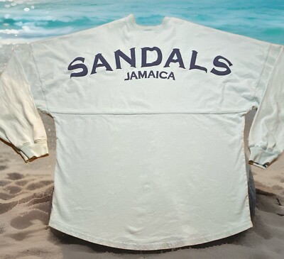 Sandals Resort Jamaica Spirit Jersey Long Sleeve Shirt XL Blue
