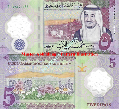 SAUDI ARABIEN /SAUDI ARABIA 5 RIYAL 2020 Unc P. NEW Polymer 6185  