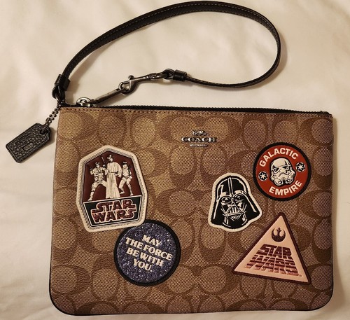 Rare & New W Tag! Coach STAR WARS Pouch In Signature Canvas