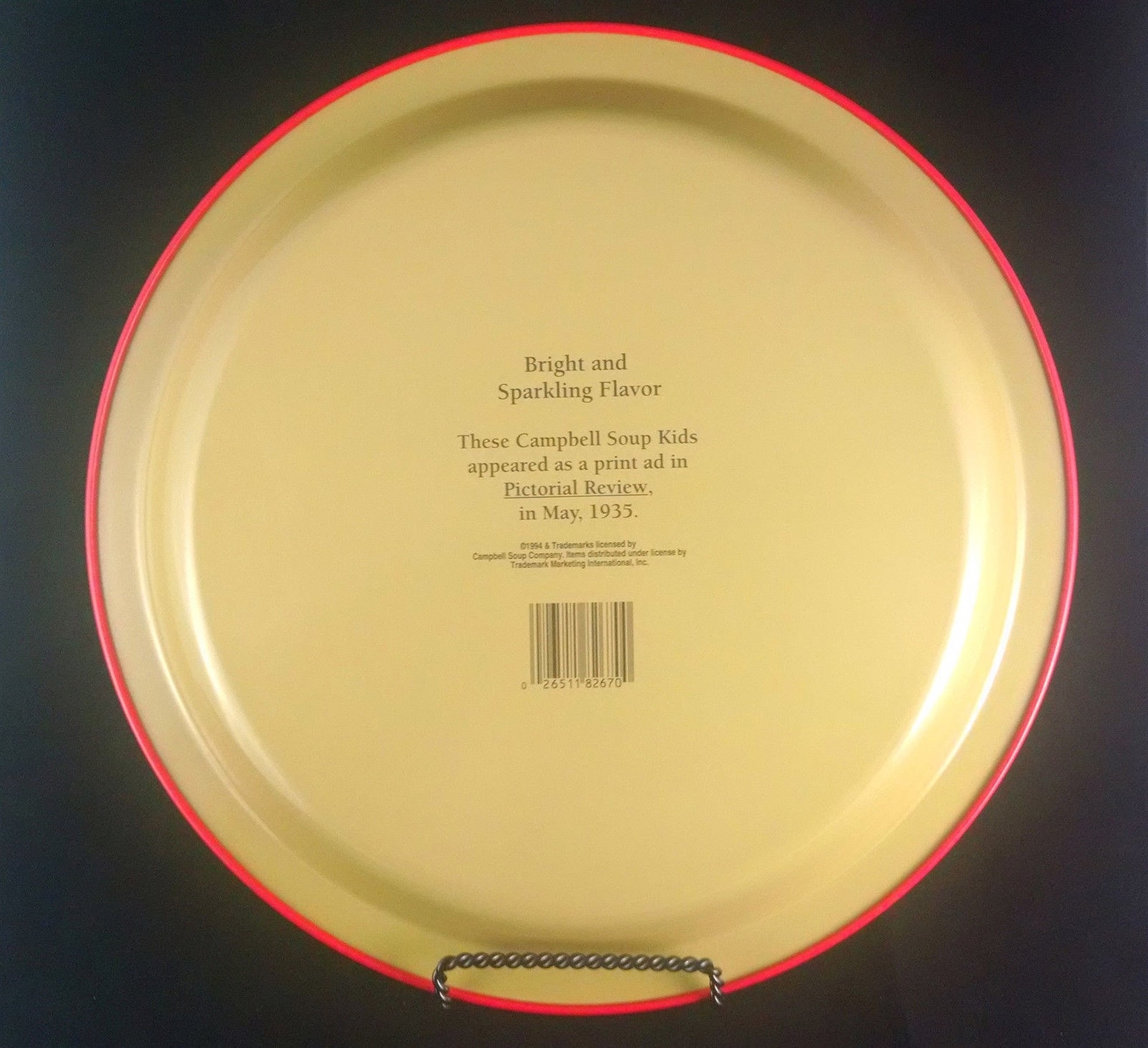 Campbell Soup Kids Vintage 1994 Metal Serving Tray w/ 1935 Reproduction Ad