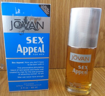 Vintage SEX APPEAL by JOVAN 3 Fl Oz COLOGNE SPRAY FOR MEN