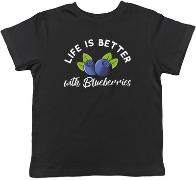 Life is Better with Blueberries Kid T-Shirt Funny Blueberry Fruit Lover Boy Girl