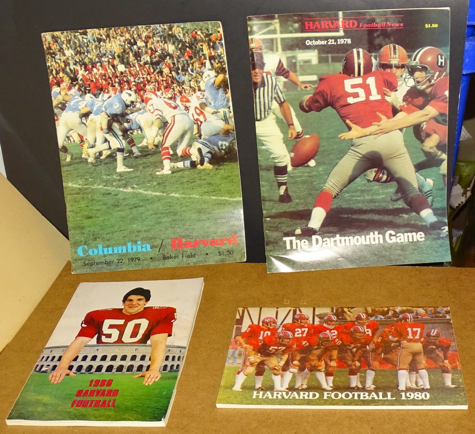4 Harvard Football Publications; 1980 & 1986 Guides, 1978