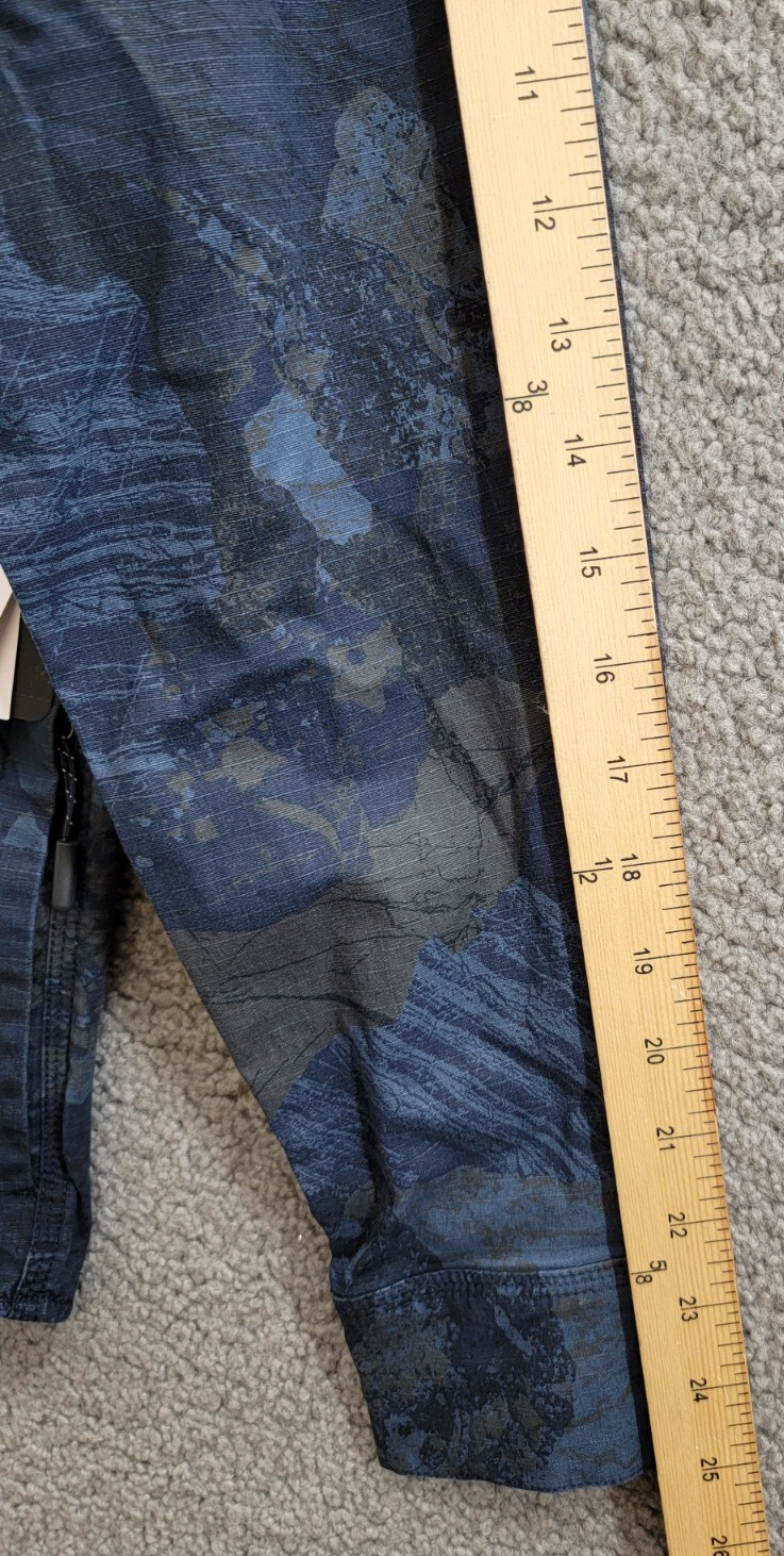Bass Outdoor Ripstop Utility Shacket Men's S Navy Blazer Rock Camo Snap Closure - Picture 5 of 19