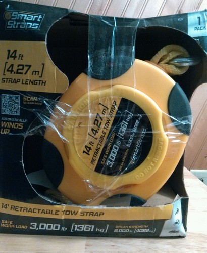 14' RETRACTABLE TOW STRAP AUTOMATIC WINDS UP