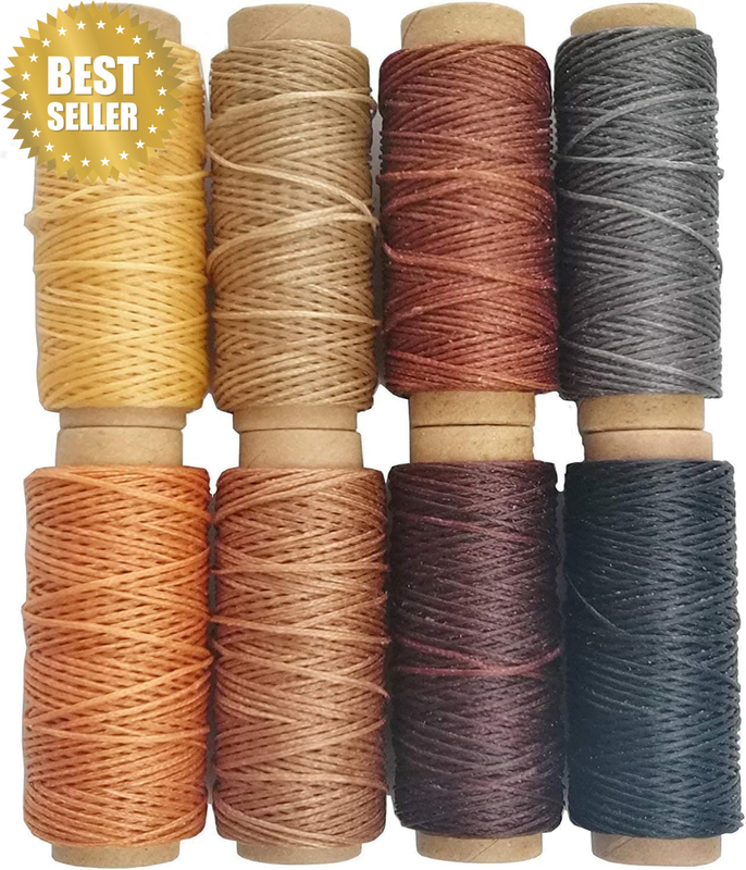 264 Yards Leather Sewing Waxed Thread - 1Mm 150D Thread Cord for Leather Craft D